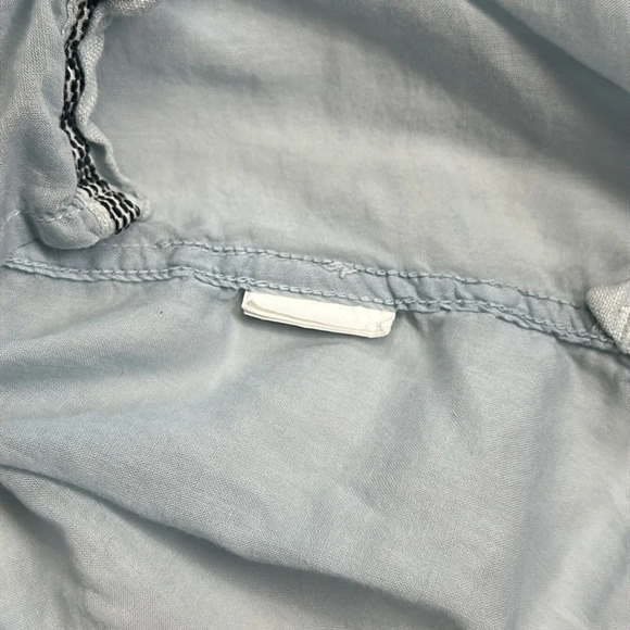 Zara Man Basic Slim Fit Lightweight Blue Long Sleeve Button Down Size Medium - Picture 8 of 11